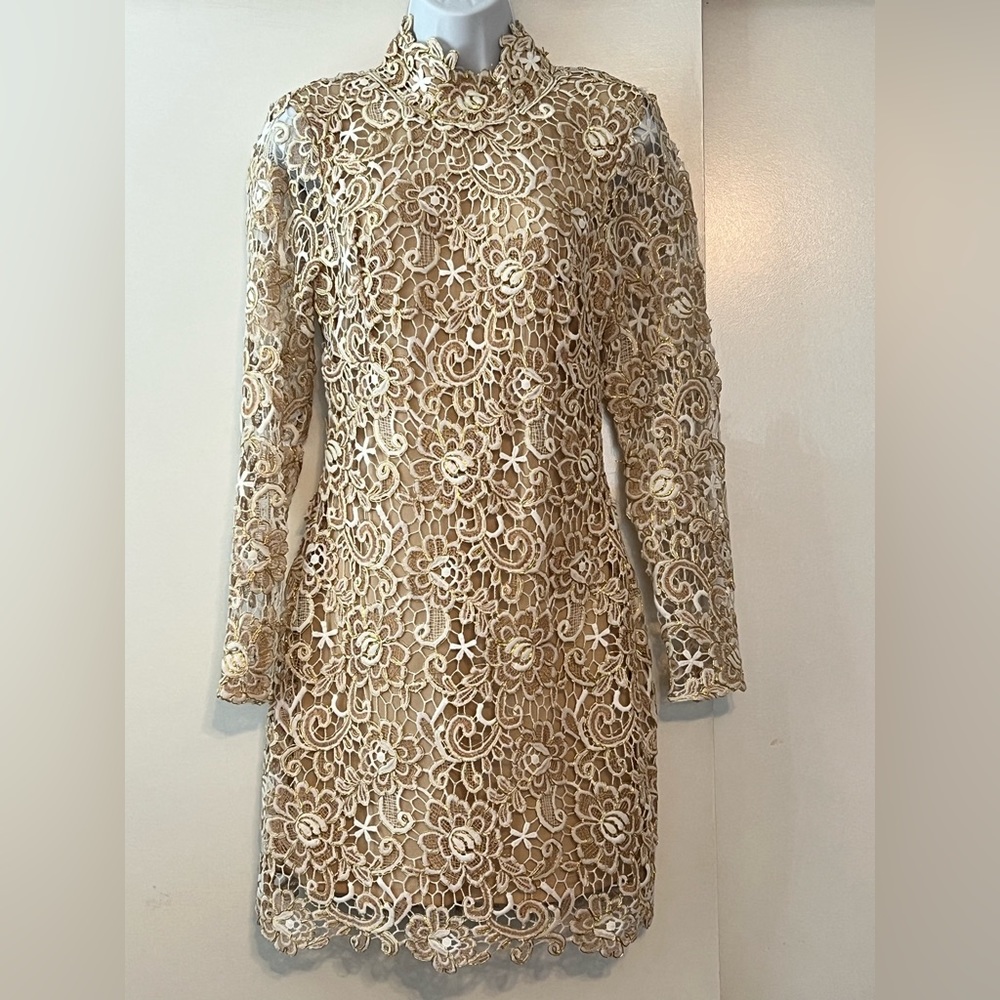 Dress by Venus. Size 8 ( runs small) Gold shimmer